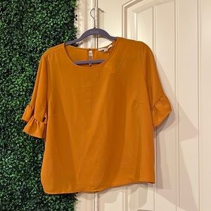 Mustard gold blouse